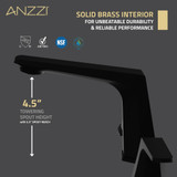 ANZZI 2-Handle 3-Hole 8 in. Widespread Bathroom Faucet With Pop-up Drain in Matte Black