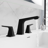 ANZZI 2-Handle 3-Hole 8 in. Widespread Bathroom Faucet With Pop-up Drain in Matte Black