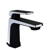 ANZZI Single Handle Single Hole Bathroom Faucet With Pop-up Drain in Matte Black & Chrome