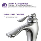 Anfore Single Hole Single Handle Bathroom Faucet in Polished Chrome