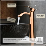 Harmony Series Single Hole Single-Handle Vessel Bathroom Faucet in Rose Gold