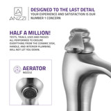 Anfore Single Hole Single Handle Bathroom Faucet in Brushed Nickel