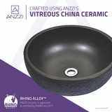 Stellar Series Ceramic Vessel Sink in Black