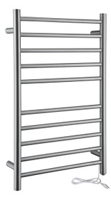 Bali Series 10-Bar Stainless Steel Wall Mounted Towel Warmer in Brushed Nickel