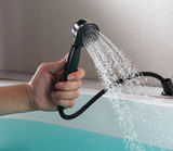 Patriarch 2-Handle Deck-Mount Roman Tub Faucet with Handheld Sprayer in Oil Rubbed Bronze