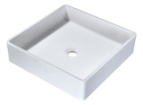 Passage 1-Piece Solid Surface Vessel Sink with Pop Up Drain in Matte White