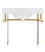 Verona 34.5 in. Console Sink in Brushed Gold