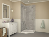 ANZZI 36 in. x 36 in. Neo-Angle Double Threshold Shower Base in White