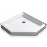 ANZZI 36 in. x 36 in. Neo-Angle Double Threshold Shower Base in White