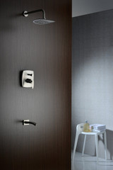 Tempo Series 1-Handle 1-Spray Tub and Shower Faucet in Brushed Nickel