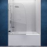 ANZZI Series 34 in. by 56 in. Frameless Hinged Tub Door in Chrome