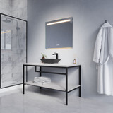 ANZZI 28-in. x 32-in. LED Front/Top/Bottom Light Bathroom Mirror with Defogger