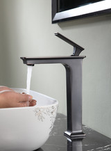 Saunter Single-Handle Vessel Bathroom Faucet in Oil Rubbed Bronze