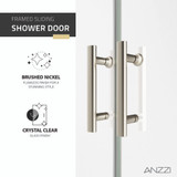 ANZZI Enchant 70-in. x 60.4-in. Framed Sliding Shower Door in Brushed Nickel