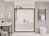 ANZZI Enchant 70-in. x 60.4-in. Framed Sliding Shower Door in Matte Black