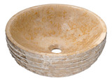 Desert Chalice Natural Stone Vessel Sink in Classic Cream