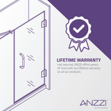 ANZZI 48 in. x 72 in. Framed Shower Door with TSUNAMI GUARD in Brushed Nickel