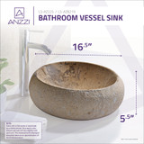 Livy Vessel Sink in Classic Cream Marble