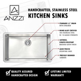 VANGUARD Undermount 30 in. Kitchen Sink with Opus Faucet in Brushed Nickel