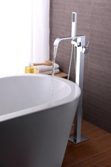 Angel 2-Handle Claw Foot Tub Faucet with Hand Shower in Polished Chrome