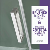 Rhodes Series 60 in. x 76 in. Frameless Sliding Shower Door with Handle in Brushed Nickel