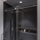 Madam Series 48 in. by 76 in. Frameless Sliding Shower Door in Chrome with Handle