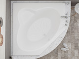 Rana 5 ft. Acrylic Center Drain Corner Bathtub in White