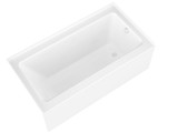 Anzzi 5 ft. Acrylic Right Drain Rectangle Tub in White With 48 in. by 58 in. Frameless Hinged Tub Door in Chrome