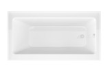 Anzzi 5 ft. Acrylic Right Drain Rectangle Tub in White With 60 in. x 62 in. Frameless Sliding Tub Door in Brushed Nickel