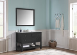 Montaigne 48 in. W x 22 in. D Bathroom Bath Vanity Set in Black with Carrara Marble Top with White Sink