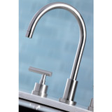 Kingston Brass KS8728CML Widespread Kitchen Faucet, Brushed Nickel