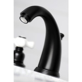 Kingston Brass KB980PX Victorian 2-Handle 8 in. Widespread Bathroom Faucet, Matte Black