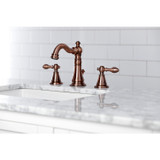 Fauceture FSC197ALAC English Classic Widespread Bathroom Faucet, Antique Copper