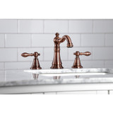 Fauceture FSC197ALAC English Classic Widespread Bathroom Faucet, Antique Copper