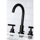 Kingston Brass FSC8925CML Manhattan Widespread Bathroom Faucet with Brass Pop-Up, Oil Rubbed Bronze