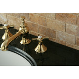 Kingston Brass KC7062ZX 8 in. Widespread Bathroom Faucet, Polished Brass