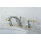 Kingston Brass KB974AL Victorian Widespread Bathroom Faucet, Polished Chrome/Polished Brass