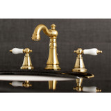 Fauceture FSC1973PL English Classic Widespread Bathroom Faucet, Brushed Brass
