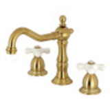 Kingston Brass KS1977PX 8 in. Widespread Bathroom Faucet, Brushed Brass