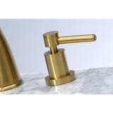 Kingston Brass KS2967DL 8 in. Widespread Bathroom Faucet, Brushed Brass