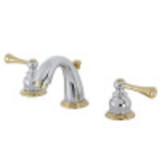 Kingston Brass KB914BL Vintage Widespread Bathroom Faucet, Polished Chrome/Polished Brass