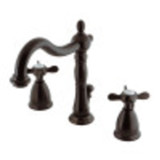 Kingston Brass KB1975BEX Essex Widespread Bathroom Faucet with Plastic Pop-Up, Oil Rubbed Bronze