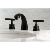 Kingston Brass KS4980CML Manhattan 8" Widespread Bathroom Faucet, Matte Black