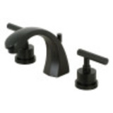 Kingston Brass KS4980CML Manhattan 8" Widespread Bathroom Faucet, Matte Black