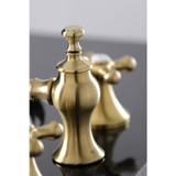 Kingston Brass KC7067AX Vintage 8 in. Widespread Bathroom Faucet, Brushed Brass