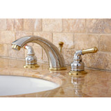 Kingston Brass KB964 Magellan Widespread Bathroom Faucet with Retail Pop-Up, Polished Chrome/Polished Brass