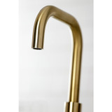 Kingston Brass FSC8933ZX Millennium Widespread Bathroom Faucet with Brass Pop-Up, Brushed Brass