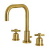Kingston Brass FSC8933ZX Millennium Widespread Bathroom Faucet with Brass Pop-Up, Brushed Brass