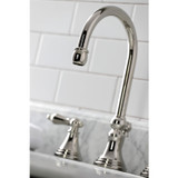 Kingston Brass KS2986AL Governor Widespread Bathroom Faucet, Polished Nickel