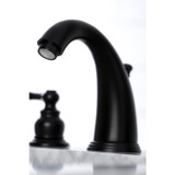 Kingston Brass KB980AL Victorian 2-Handle 8 in. Widespread Bathroom Faucet, Matte Black